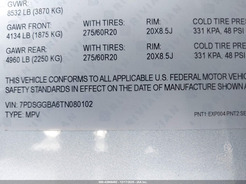 7PDSGGBA6TN080102 2026 RIVIAN R1S photo no. 9