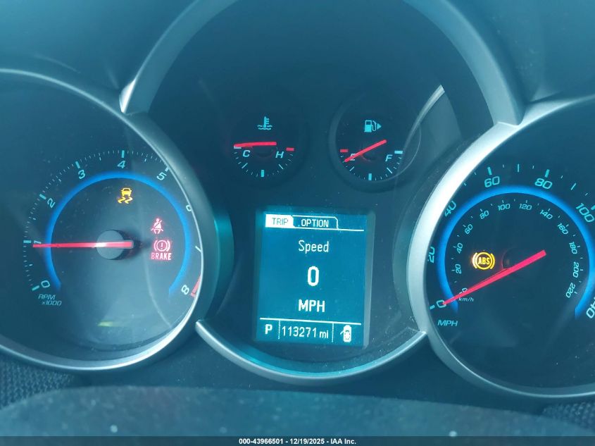 2016 Chevrolet Cruze Limited 1Lt Auto VIN: 1G1PE5SB8G7119792 Lot: 43966501