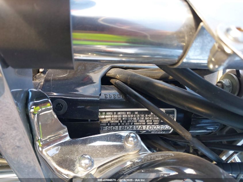 1997 Honda Vt1100 C1A VIN: 1HFSC1804VA100393 Lot: 43966575