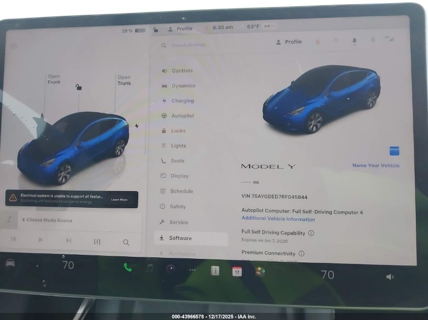 2024 Tesla Model Y Long Range Dual Motor All-Wheel Drive/Rwd VIN: 7SAYGDED7RF045844 Lot: 43966578
