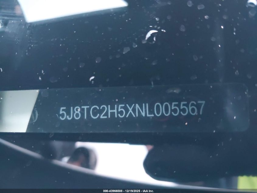 2022 Acura Rdx Technology Package VIN: 5J8TC2H5XNL005567 Lot: 43966588