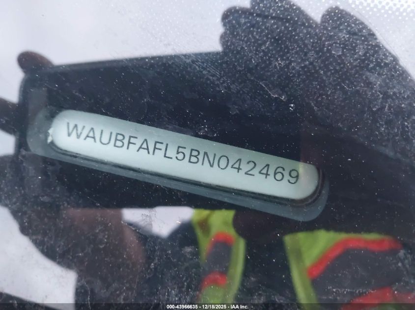 2011 Audi A4 2.0T Premium VIN: WAUBFAFL5BN042469 Lot: 43966635