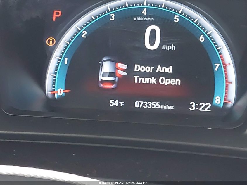 2019 Honda Civic Lx VIN: 19XFC2F69KE202287 Lot: 43966699