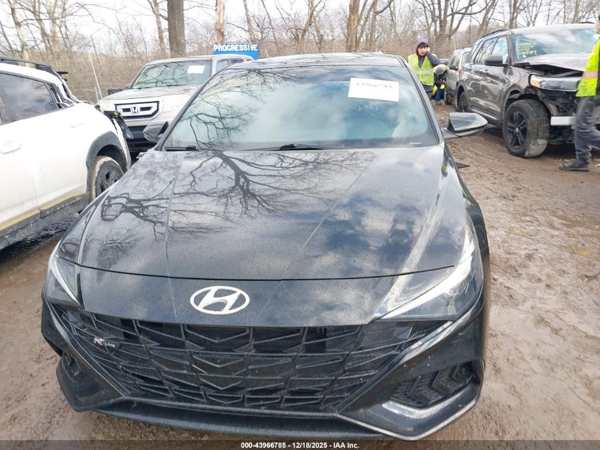 2022 Hyundai Elantra N Line VIN: KMHLR4AF6NU362455 Lot: 43966785