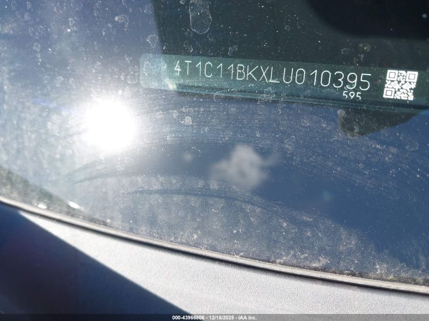 2020 Toyota Camry Le Awd VIN: 4T1C11BKXLU010395 Lot: 43966806
