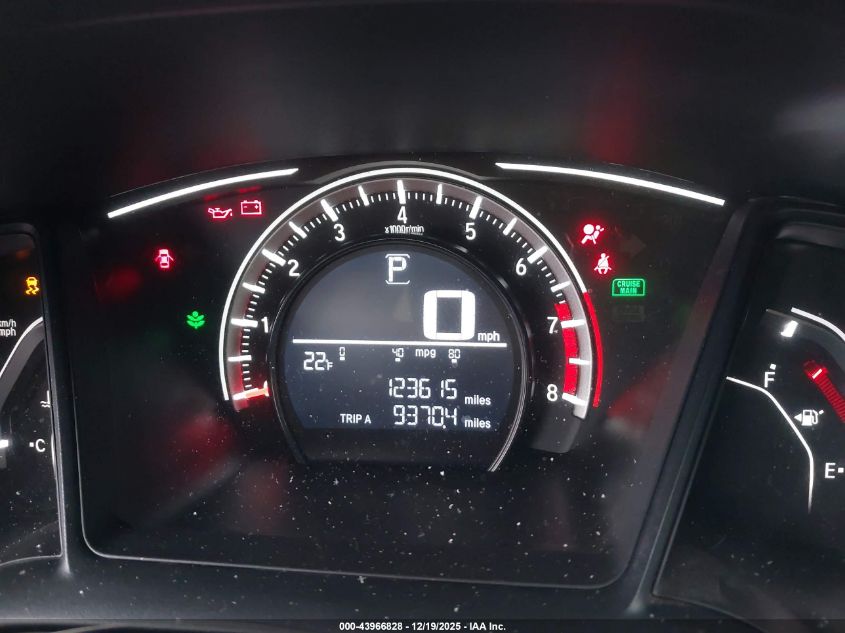 2018 Honda Civic Lx VIN: 19XFC2F52JE032389 Lot: 43966828