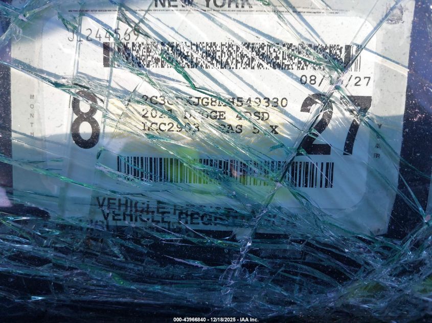 2021 Dodge Charger Sxt Awd VIN: 2C3CDXJG8MH549330 Lot: 43966840