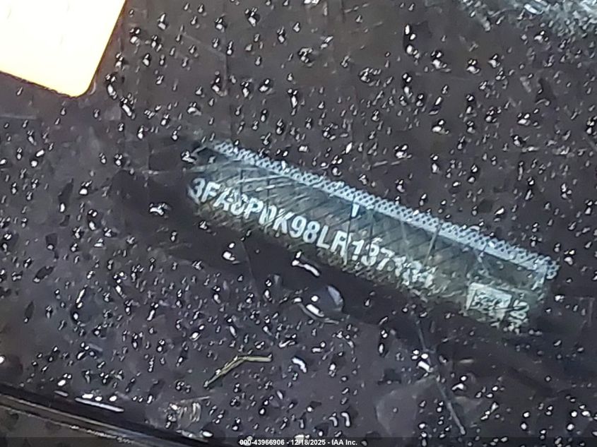 2020 Ford Fusion Titanium VIN: 3FA6P0K98LR137134 Lot: 43966906