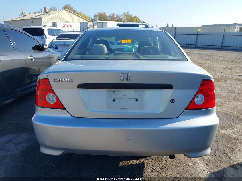 2005 Honda Civic Vp VIN: 1HGEM22165L039582 Lot: 43967014
