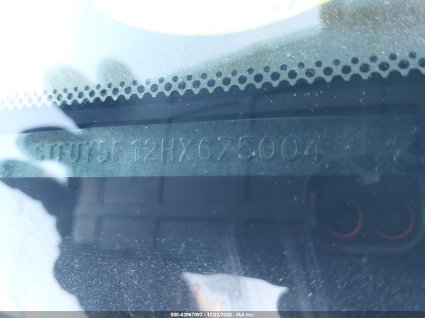 2017 Toyota Tundra Sr5 5.7L V8 VIN: 5TFUY5F12HX675004 Lot: 43967093