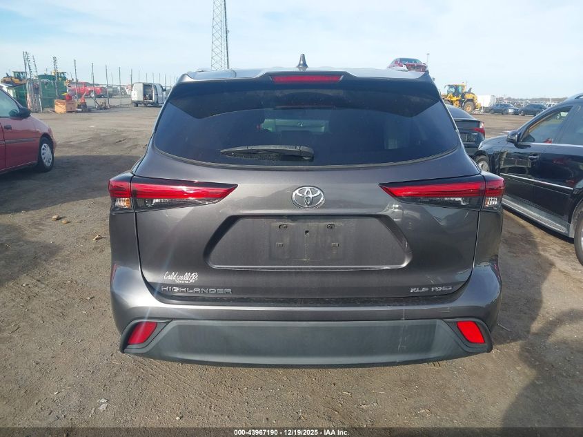2022 Toyota Highlander Xle VIN: 5TDGZRBH9NS235657 Lot: 43967190