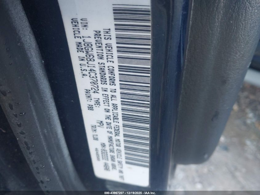 2004 Jeep Grand Cherokee Overland VIN: 1J8GW68J14C370724 Lot: 43967207