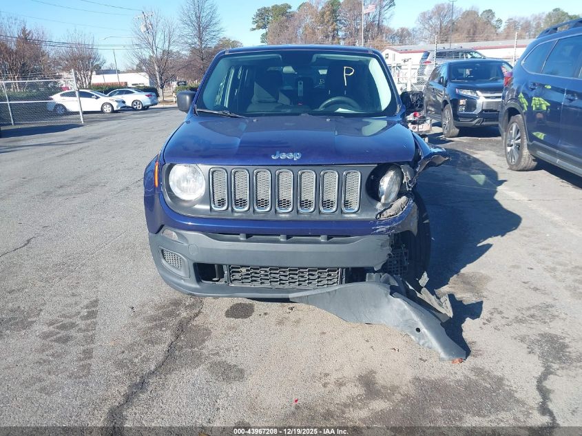 2017 Jeep Renegade Sport Fwd VIN: ZACCJAAB4HPG18380 Lot: 43967208