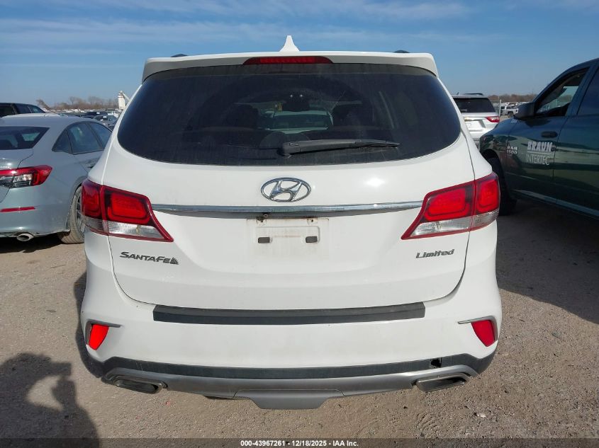 2017 Hyundai Santa Fe Limited VIN: KM8SN4HF6HU246559 Lot: 43967261