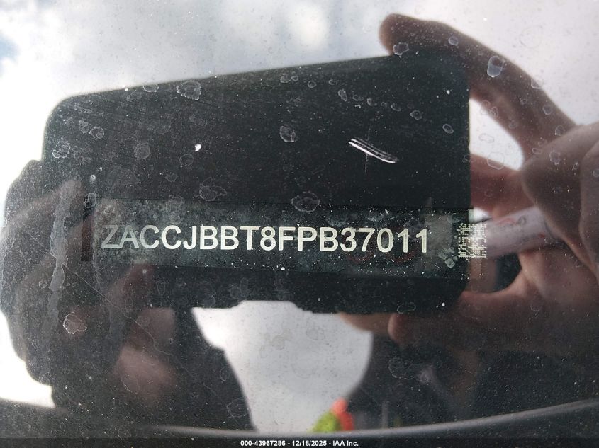 2015 Jeep Renegade Latitude VIN: ZACCJBBT8FPB37011 Lot: 43967286