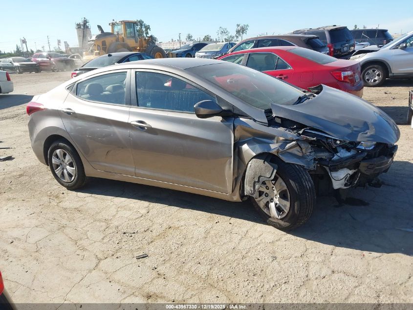 2016 Hyundai Elantra Se VIN: 5NPDH4AE7GH695165 Lot: 43967330