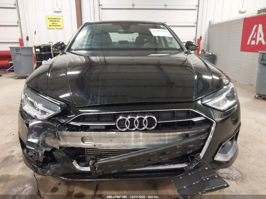 2021 Audi A4 Premium 40 Tfsi Quattro S Tronic VIN: WAUABAF42MA042245 Lot: 43967368