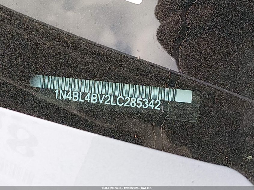 2020 Nissan Altima S Fwd VIN: 1N4BL4BV2LC285342 Lot: 43967388
