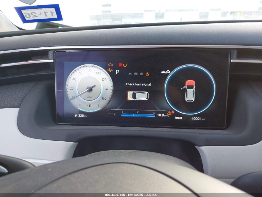 2022 Hyundai Tucson Sel VIN: 5NMJC3AE8NH116531 Lot: 43967466