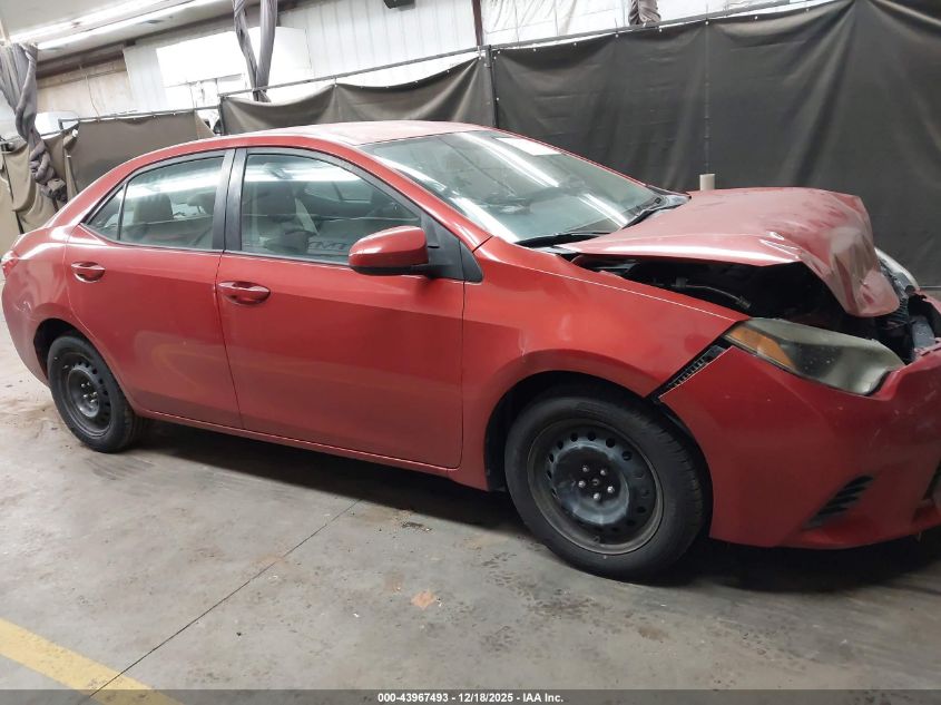 2016 Toyota Corolla Le VIN: 5YFBURHE8GP387625 Lot: 43967493