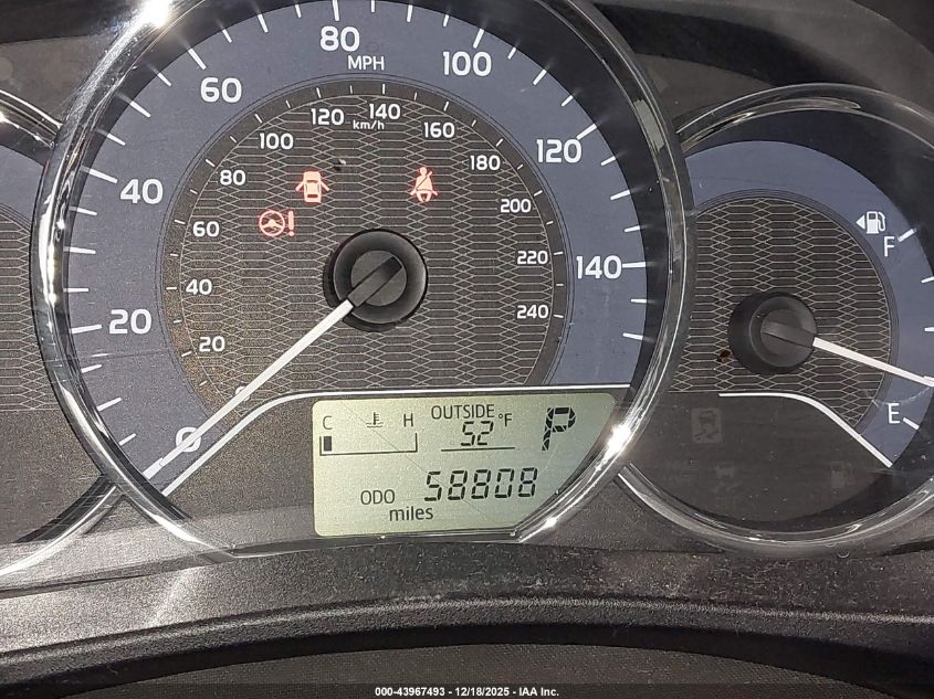 2016 Toyota Corolla Le VIN: 5YFBURHE8GP387625 Lot: 43967493