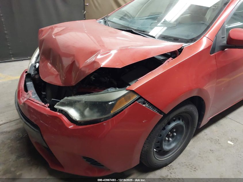 2016 Toyota Corolla Le VIN: 5YFBURHE8GP387625 Lot: 43967493