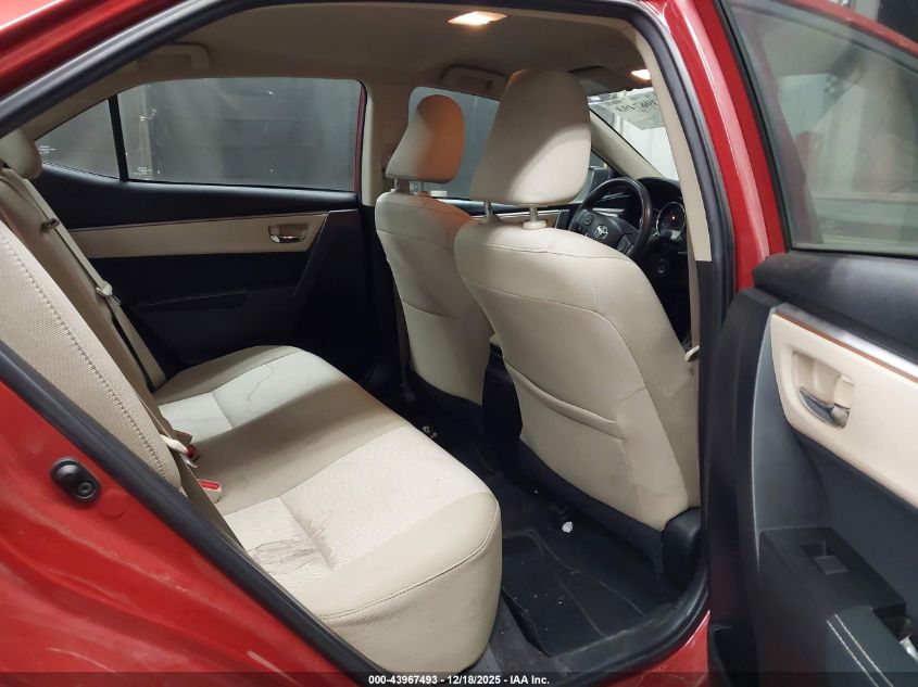 2016 Toyota Corolla Le VIN: 5YFBURHE8GP387625 Lot: 43967493