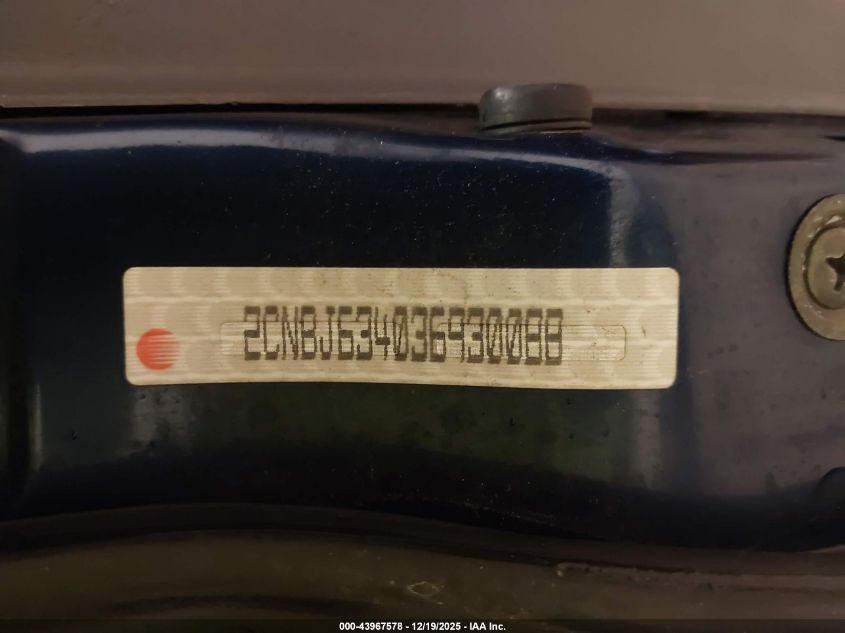 2003 Chevrolet Tracker Hard Top Lt VIN: 2CNBJ634036930088 Lot: 43967578