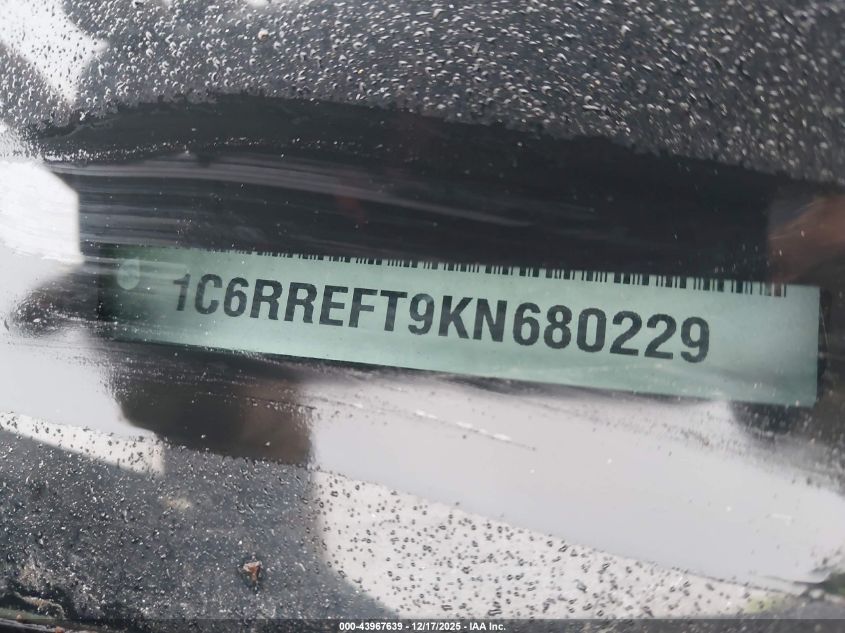 2019 Ram 1500 Big Horn/Lone Star 4X2 5'7 Box VIN: 1C6RREFT9KN680229 Lot: 43967639