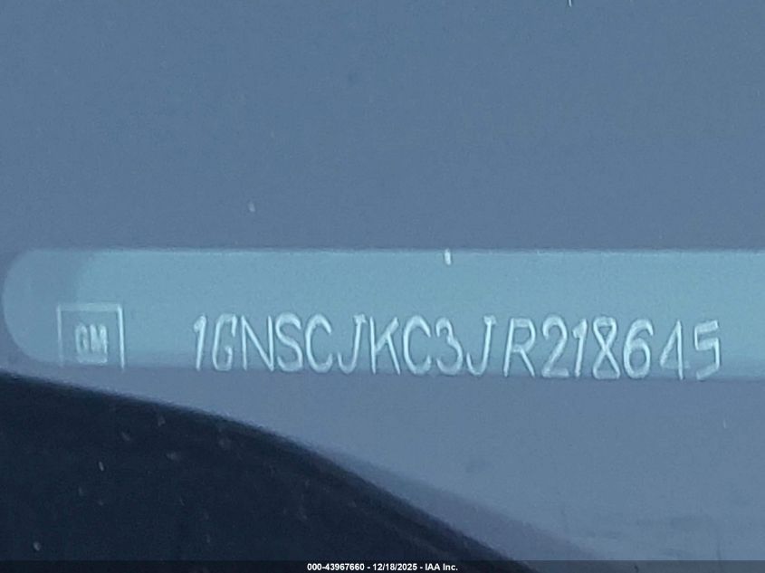 2018 Chevrolet Suburban Premier VIN: 1GNSCJKC3JR218645 Lot: 43967660