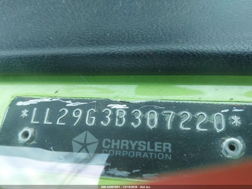 1973 Dodge Dart VIN: 0000LL29G3B307220 Lot: 43967691