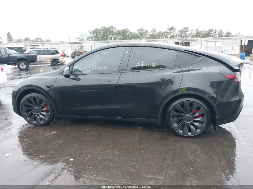 2023 Tesla Model Y Performance Dual Motor All-Wheel Drive VIN: 7SAYGDEFXPF766593 Lot: 43967726