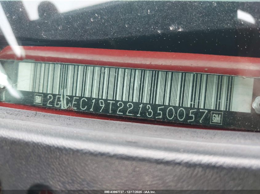 2002 Chevrolet Silverado 1500 Ls VIN: 2GCEC19T221350057 Lot: 43967727