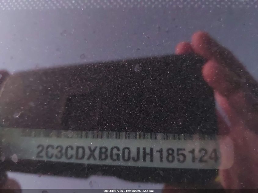 2018 Dodge Charger Sxt Rwd VIN: 2C3CDXBG0JH185124 Lot: 43967766