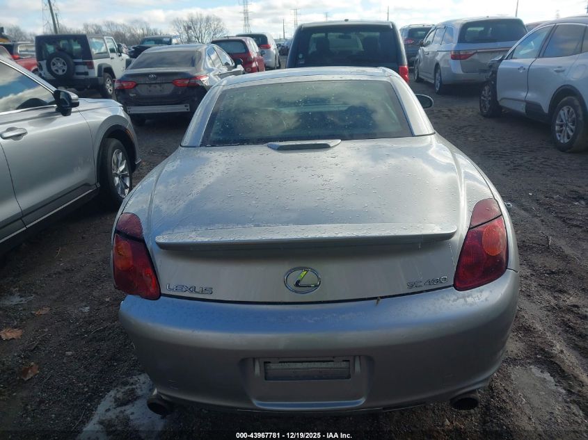 2003 Lexus Sc 430 VIN: JTHFN48Y730038597 Lot: 43967781
