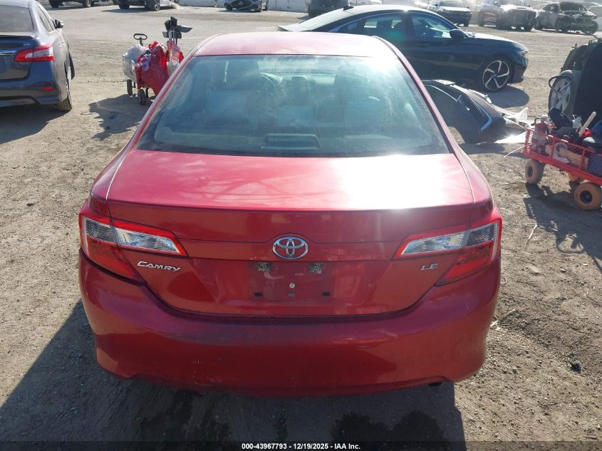 2012 Toyota Camry Le VIN: 4T4BF1FK7CR245396 Lot: 43967793
