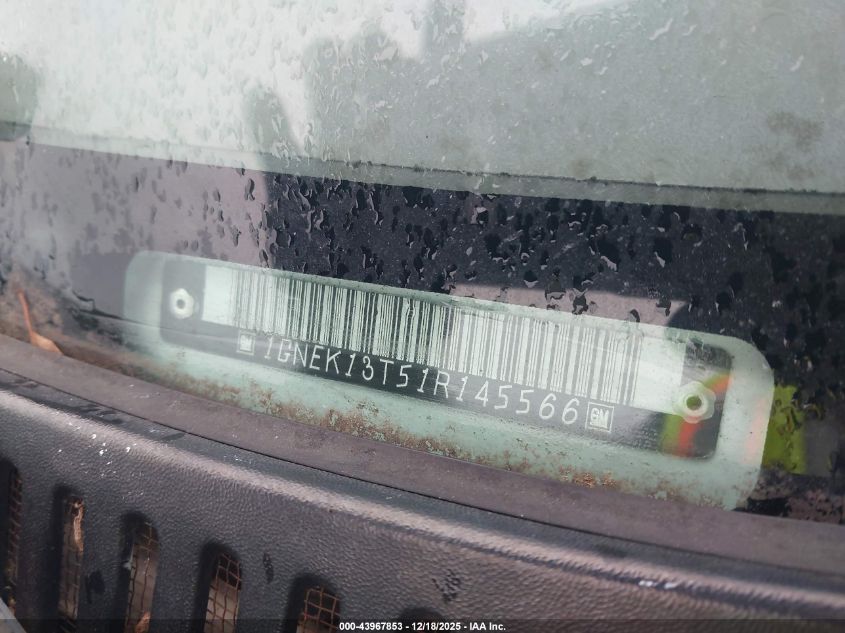 2001 Chevrolet Tahoe Lt VIN: 1GNEK13T51R145566 Lot: 43967853