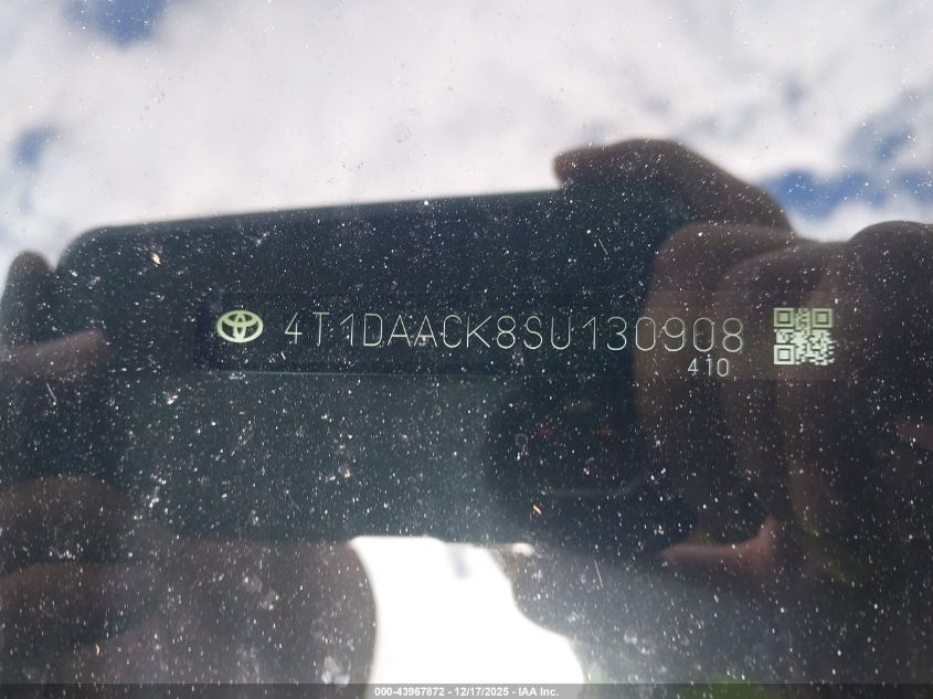 2025 Toyota Camry Se VIN: 4T1DAACK8SU130908 Lot: 43967872