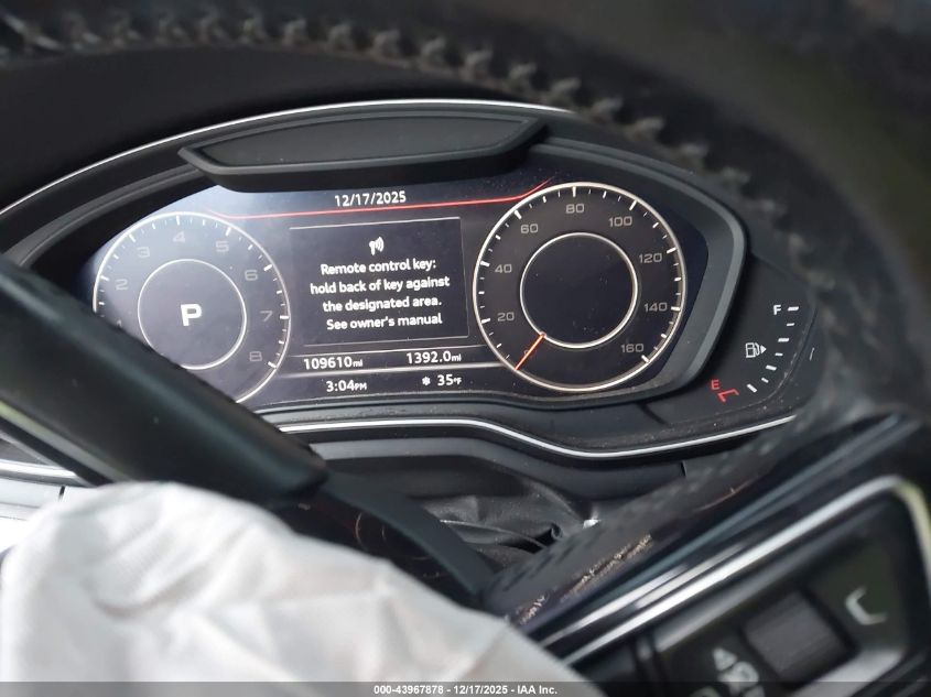 2017 Audi A4 2.0T Season Of Audi Premium VIN: WAUDNAF44HN053427 Lot: 43967878