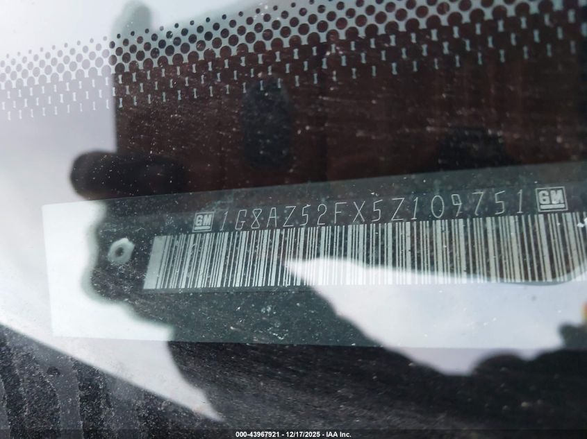 2005 Saturn Ion 2 VIN: 1G8AZ52FX5Z109751 Lot: 43967921