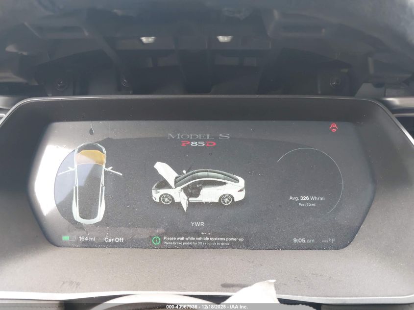 2015 Tesla Model S 85D/P85D VIN: 5YJSA1E40FF110998 Lot: 43967936