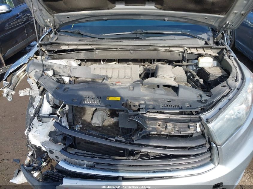 2015 Toyota Highlander Limited V6 VIN: 5TDDKRFHXFS219776 Lot: 43967941