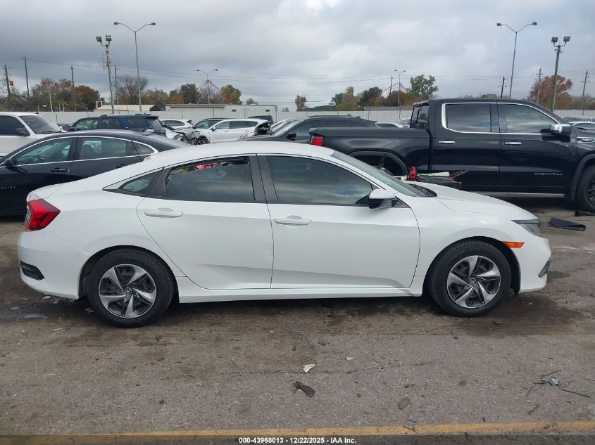 2020 Honda Civic Lx VIN: 19XFC2F67LE019620 Lot: 43968013