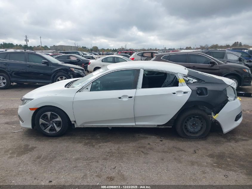 2020 Honda Civic Lx VIN: 19XFC2F67LE019620 Lot: 43968013