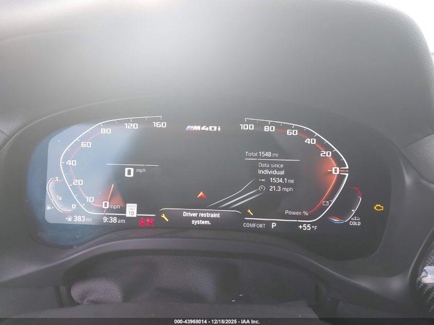 2022 BMW X4 M40I VIN: 5UX43DT06N9K31966 Lot: 43968014