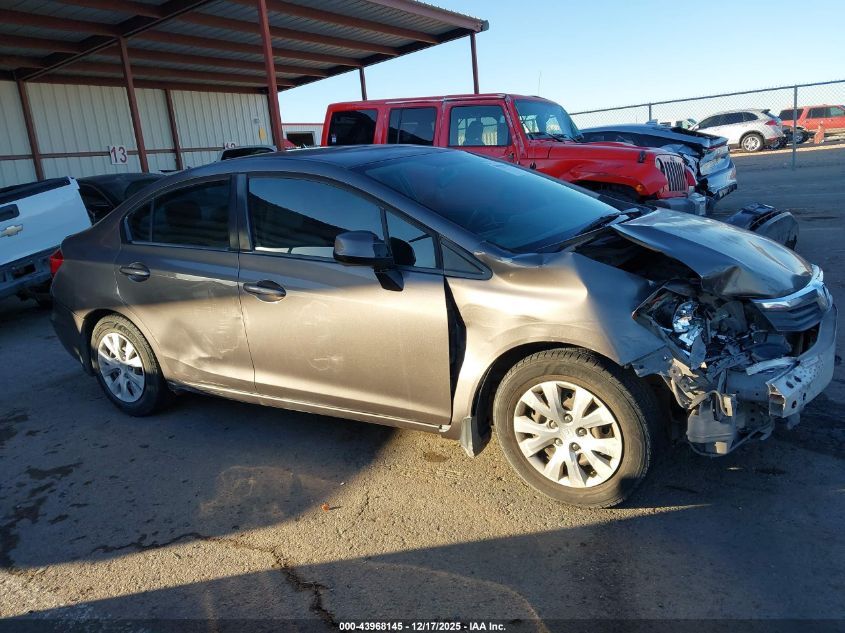 2012 Honda Civic Lx VIN: 19XFB2F56CE108833 Lot: 43968145