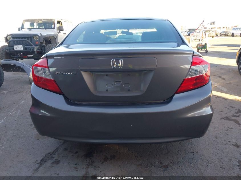 2012 Honda Civic Lx VIN: 19XFB2F56CE108833 Lot: 43968145