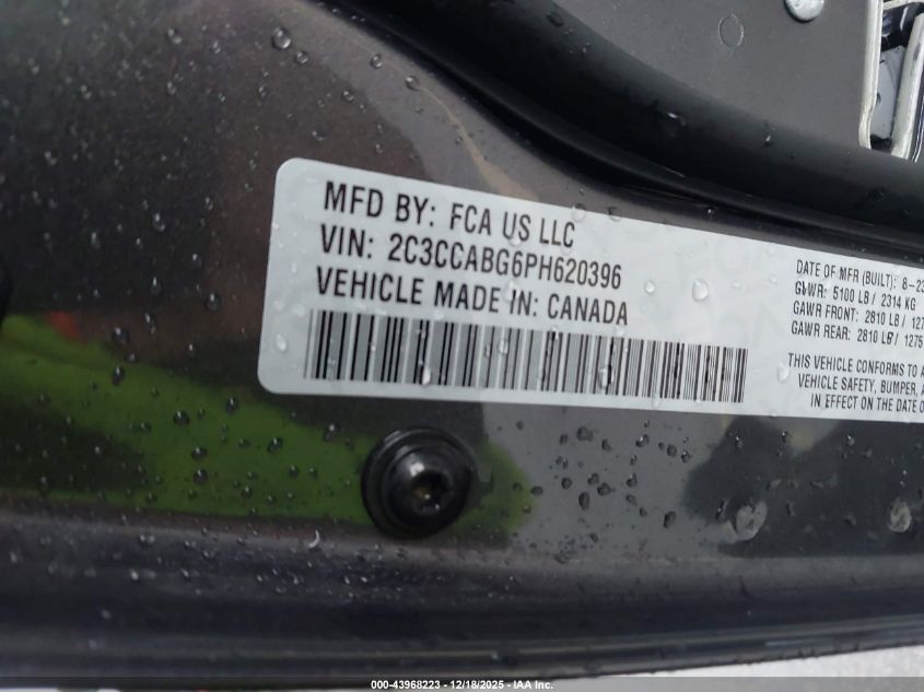 2023 Chrysler 300 300S VIN: 2C3CCABG6PH620396 Lot: 43968223