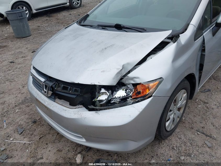 2012 Honda Civic Lx VIN: 2HGFB2F56CH331783 Lot: 43968256