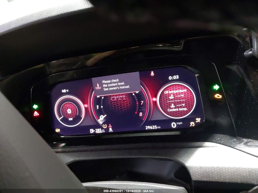 2023 Volkswagen Golf Gti 2.0T Se VIN: WVW2A7CD3PW148437 Lot: 43968391
